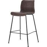 Jayden Counter Stool in Vintage Coffee Brown Eco Leather (Set of 2)